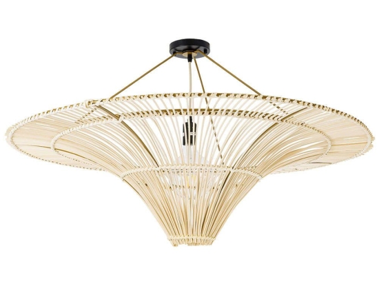 Φωτιστικό Οροφής - Πλαφονιέρα Palermo Boho 02153 Φ100x55cm 1xE27 Beige GloboStar