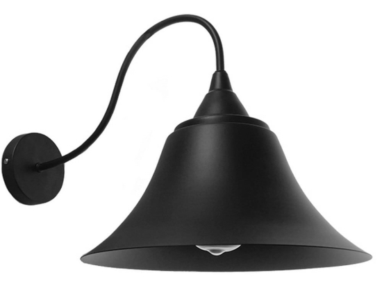 Φωτιστικό Τοίχου-Απλίκα Bell 01038 Black GloboStar Μέταλλο