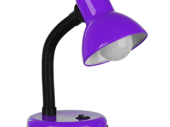 Φωτιστικό Επιτραπέζιο Student 01537 Φ12x32cm 1xE27 Purple GloboStar