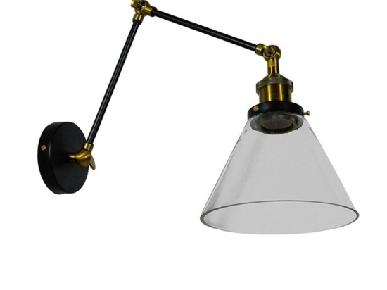 Φωτιστικό Τοίχου-Απλίκα Olivia 01068 Bronze GloboStar Μέταλλο,Γυαλί
