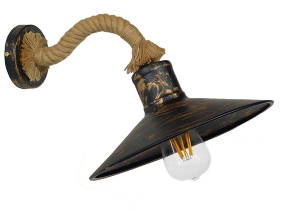 Φωτιστικό Τοίχου-Απλίκα Brasta 01131 Bronze GloboStar Μέταλλο