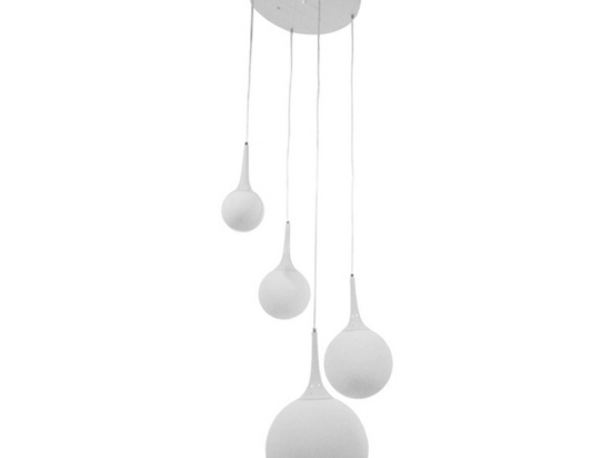 Φωτιστικό Οροφής Dori 01144 White GloboStar Μέταλλο,Γυαλί