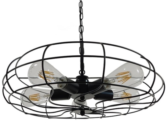 Φωτιστικό Οροφής Helix 01164 Black GloboStar Μέταλλο