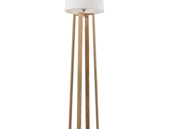 Φωτιστικό Δαπέδου Ξύλινο Tower 01264 White GloboStar Ξύλο