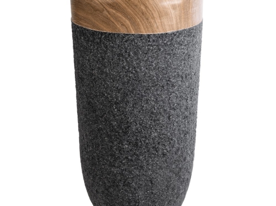 Κασπώ Δαπέδου Ballagio 20745 Φ42x91cm Anthracite-Natural GloboStar Τσιμέντο