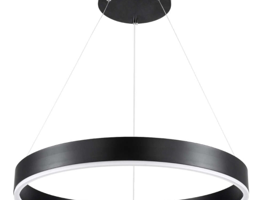 Φωτιστικό Οροφής Venom 61176 Led 45W Φ60cm Black GloboStar Αλουμίνιο