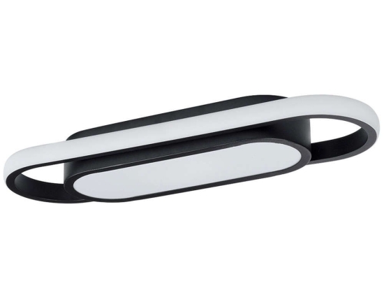 Φωτιστικό Οροφής-Πλαφονιέρα Igor 61216 41x13x4,5cm Led 2880lm 24W Black GloboStar