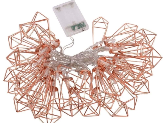 Χριστουγεννιάτικα Λαμπάκια Σειρά Cone 40 Led 79806 5m Με Μπαταρίες 4W 2700K Bronze GloboStar