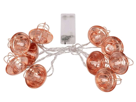 Χριστουγεννιάτικα Λαμπάκια Σειρά Lamp 10 Led 79807 2m Με Μπαταρίες 1W 2700K Bronze GloboStar