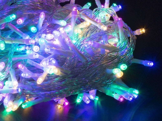 Χριστουγεννιάτικα Λαμπάκια Σειρά 200 Led 85838 23m Με 8 Προγράμματα 3,6W RGB Clear GloboStar