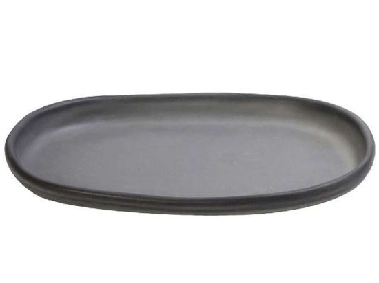 Πιάτο Ρηχό Canyon GMT401K2 21x13,5x2cm Dark Grey Espiel Πηλός
