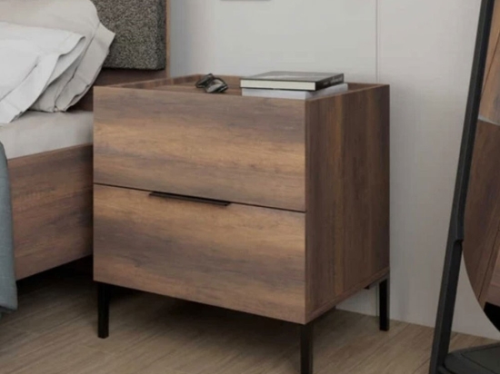 Κομοδίνο Oryana 0258270 55x44x59cm Walnut