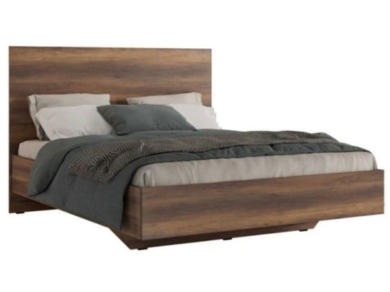 Κρεβάτι (Για Στρώμα 160x200cm) Oryana 0258271 206x171x162cm Walnut Υπέρδιπλo