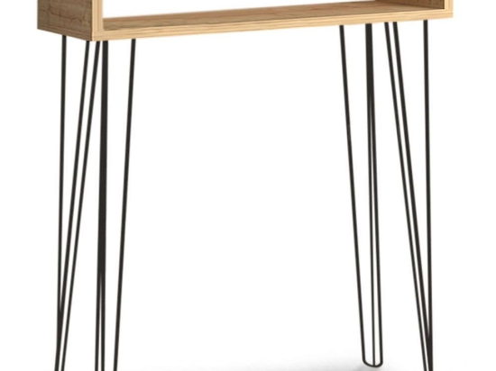 Κονσόλα Box 0117633 60x22x88cm Oak Μελαμίνη,Μέταλλο
