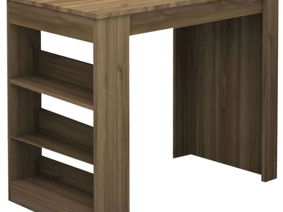 Τραπέζι Μπαρ Deep 0249654 120x50x100cm Walnut Μοριοσανίδα, Μελαμίνη