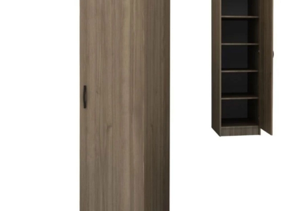 Ντουλάπα Μονόφυλλη Victoria 0258614 50x60x181cm Walnut Μονόφυλλη