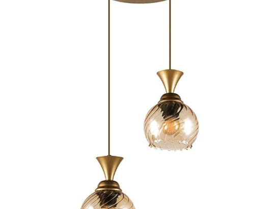 Φωτιστικό Οροφής Kyran 0124510 20x20x65cm 2xE27 60W Gold Megapap Μέταλλο