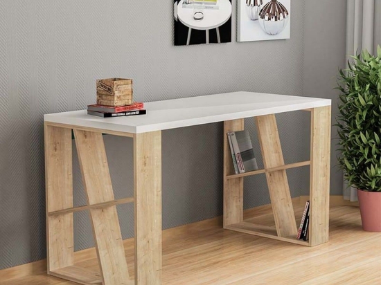 Γραφείο Εργασίας Honey 0207550 137x60x75cm White - Oak