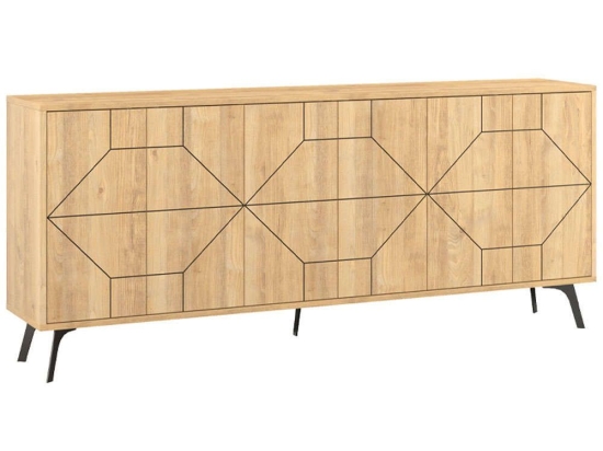 Μπουφές Dune 0214114 184x35x77,4cm Natural Μελαμίνη,Μέταλλο