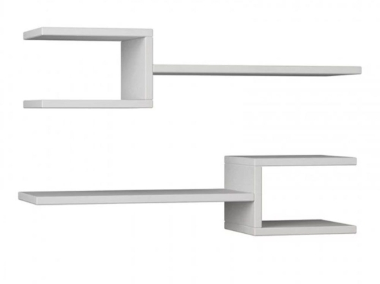 Ραφιέρα Τοίχου Fork (Σετ 2Τμχ) 0214137 75x19,5x18cm White