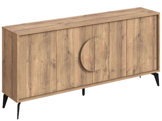 Μπουφές Gora 0214153 180x35,6x82cm Light Brown Μελαμίνη,Μέταλλο