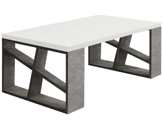 Τραπέζι Σαλονιού Honey 0214173 105x60x40cm Grey-White
