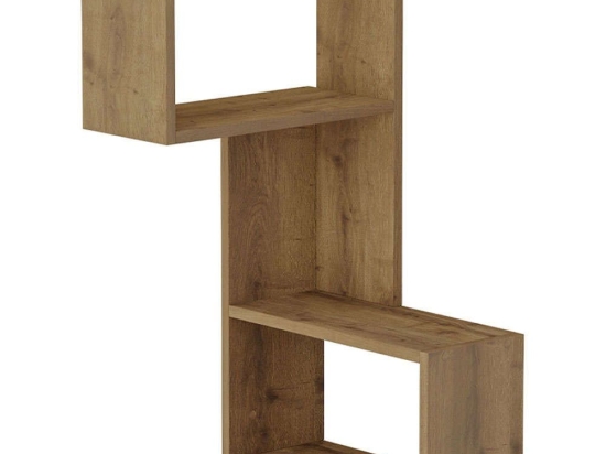 Ραφιέρα Τοίχου Γωνιακή Part 0214316 47x20x82cm Light Brown