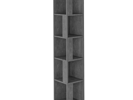 Βιβλιοθήκη Γωνιακή Piano 214321 31,4x31,4x158,9cm Retro Grey Μελαμίνη