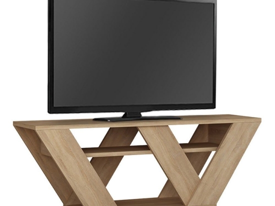 Έπιπλο Tηλεόρασης Pipralla 214325 110x30x40cm Oak Μελαμίνη