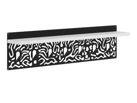 Κρεμάστρα Τοίχου Novo 0234829 80x12,2x20cm White - Black Μελαμίνη,Μέταλλο