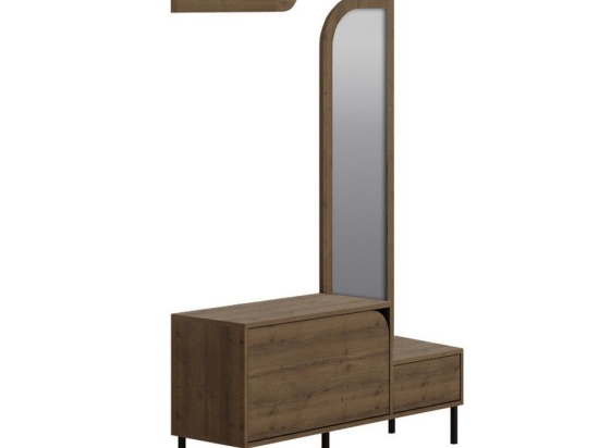 Έπιπλο Εισόδου Mila 0241586 Με Κρεμάστρα 120x37x171,6cm Light Brown