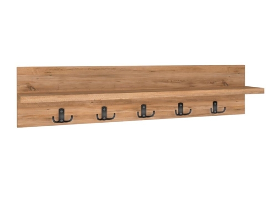 Κρεμάστρα Τοίχου Kery 0212603 80x11x18cm Pine Oak Μοριοσανίδα, Μελαμίνη