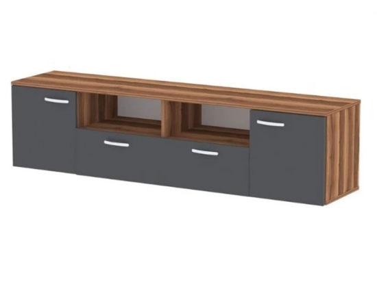 Έπιπλο Τηλεόρασης Girit 0253730 181,3x41x46,2cm Walnut-Anthracite