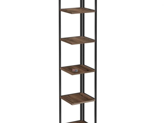 Βιβλιοθήκη Γωνιακή Lidia 0261822 33,5x33,5x180cm Black-Walnut