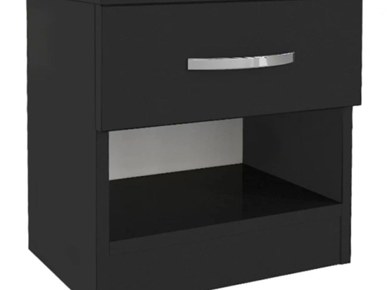 Κομοδίνο Lube 0253761 40x28,2x40cm Black
