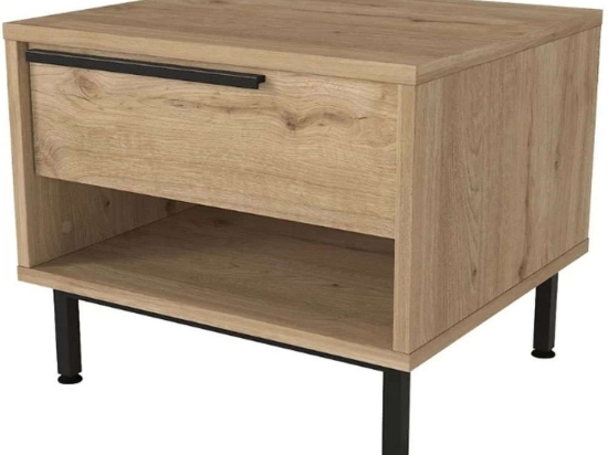 Κομοδίνο Suzy 0252874 50x45x41,6cm Black-Oak
