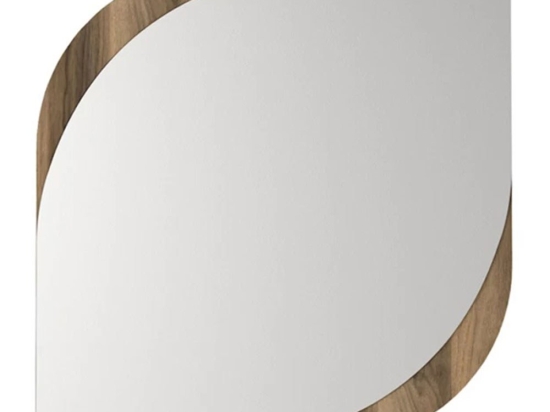 Καθρέπτης Τοίχου Lava 0265901 70x2,2x70cm Walnut Μοριοσανίδα, Μελαμίνη