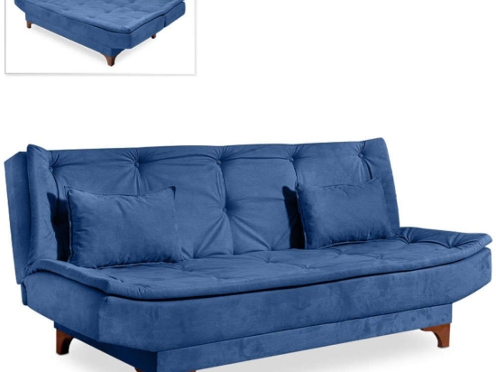 Καναπές - Κρεβάτι Τριθέσιος Lucas 0234425 190x85x85cm Dark Blue