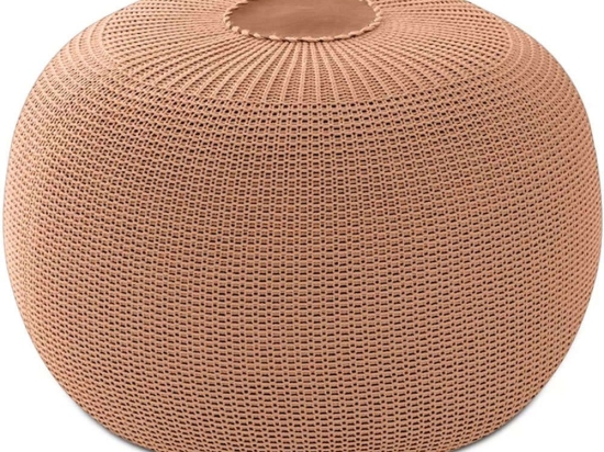 Σκαμπό Knit Πλεκτό 0249290 Φ47x35cm Cinnamon
