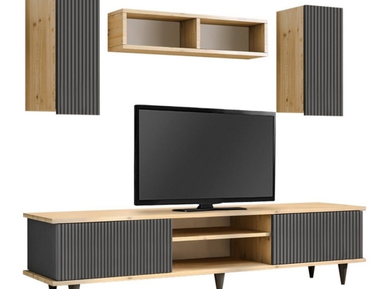 Σύνθετο Τηλεόρασης Tokyo 0235964 170x37x45cmSapphire Oak - Anthracite