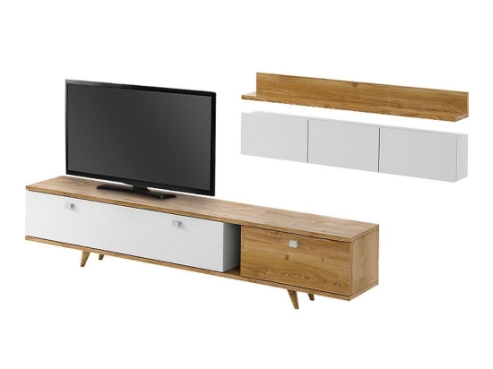 Σύνθετο Τηλεόρασης Hera 0235966 170x37x45cm Sapphire Oak - White