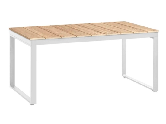 Τραπέζι Κήπου Poseidon 0237381 150x82x75cm White - Natural