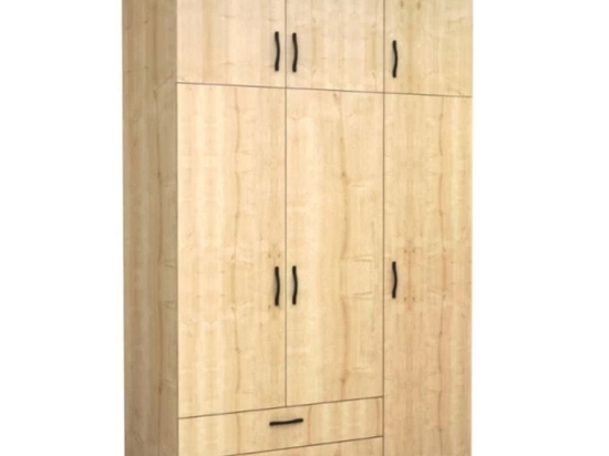 Ντουλάπα Τρίφυλλη Με Πατάρι Victoria 0260770 150x60x240cm Sonoma Τρίφυλλη