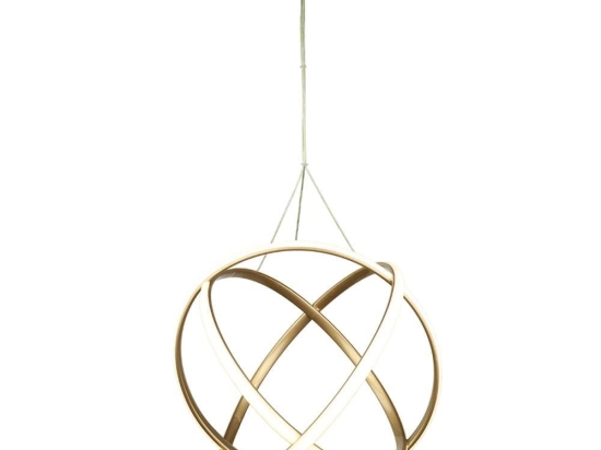 Φωτιστικό Οροφής Atomic-40 01-0407 LED 69W 3000K/4000K/6000K 7000Lm 40x80cm Gold Matt Heronia