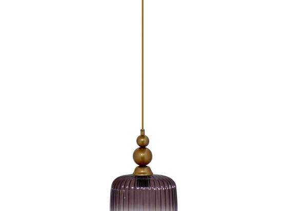 Φωτιστικό Οροφής GL-6010/20 -B- 1/L 02-0432 1xE27 20x110cm Fume-Lilac Heronia