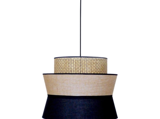 Φωτιστικό Οροφής ΗΚ-80 1/L 14-0324 1xE27 40x100cm Brown-Black Heronia