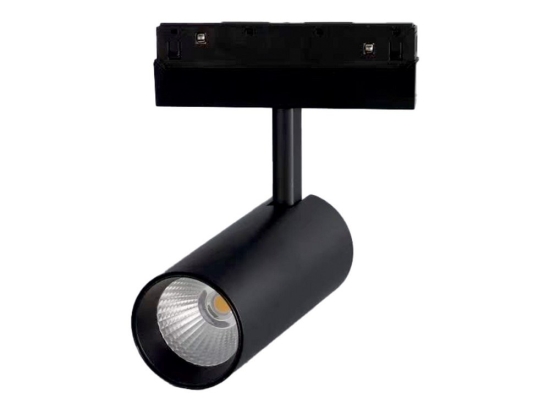 Σποτ Μαγνητικής Ράγας HUBE740B Φ5x9cm Led 600lm 7W 4000K Black Aca