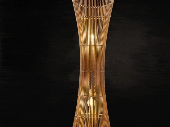 Φωτιστικό Δαπέδου HX1040F 29,5x180cm 2xΕ27 Natural Aca