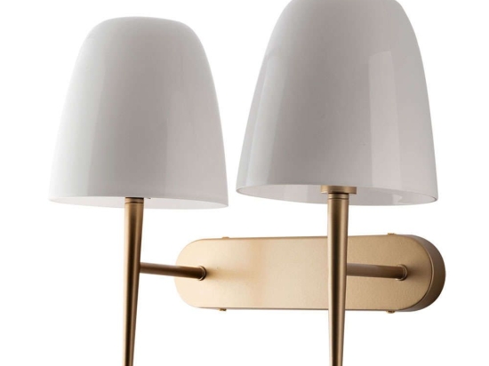 Φωτιστικό Τοίχου - Απλίκα Ares I-ARES-AP2-BCO 2xE14 42x33,7cm White Luce Ambiente Design Γυαλί