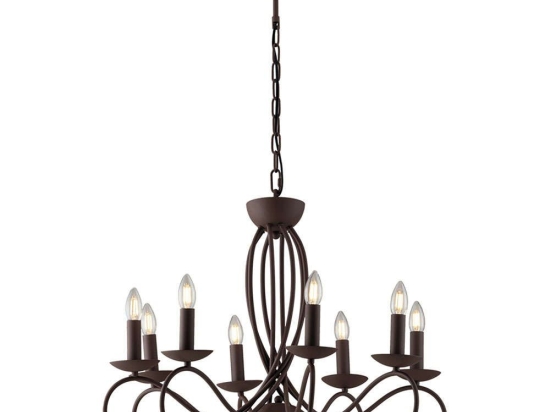 Φωτιστικό Οροφής - Πολυέλαιος Ginevra I-GINEVRA-8 8xE14 Φ70cm 120cm Rust Luce Ambiente Design